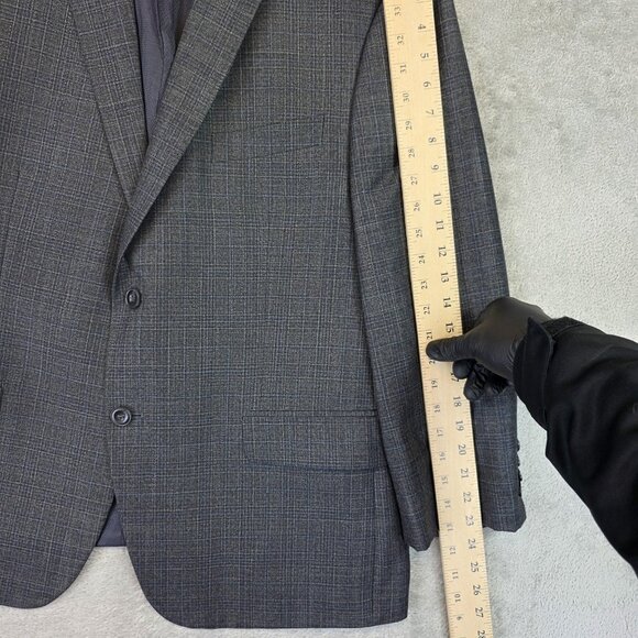 Michael Kors Blazer Mens 44S Gray Check Two Button Sport Coat Suit Jacket - Picture 8 of 12